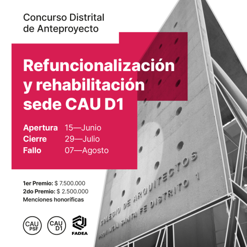 Concurso Distrital de Anteproyecto: Refuncionalización y rehabilitación Sede CAU D1