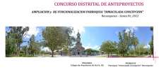 CONCURSO  DISTRITAL DE ANTEPROYECTOS PARA AMPLIACIÓN Y REFUNCIONALIZACIÓN DE LA PARROQUIA  ” INMACULADA CONCEPCIÓN “