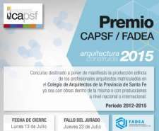 PREMIO C.A.P.S.F./F.A.D.E.A. OBRA CONSTRUIDA 2015