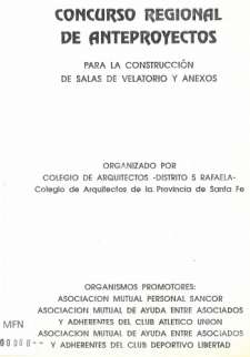 CONCURSO REGIONAL DE ANTEPROYECTOS PARA LA CONSTRUCCIÓN DE SALA DE VELATORIA Y ANEXOS RAFAELA.