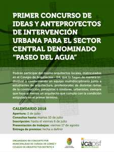 Concurso Distrital de Ideas y Anteproyectos de Intervención Urbana para el sector central denominado